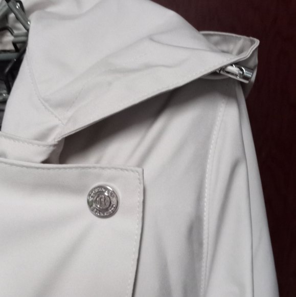 Bernardo lightweight all weather windbreaker jacket coat w/hood belt geo… - Picture 5 of 16